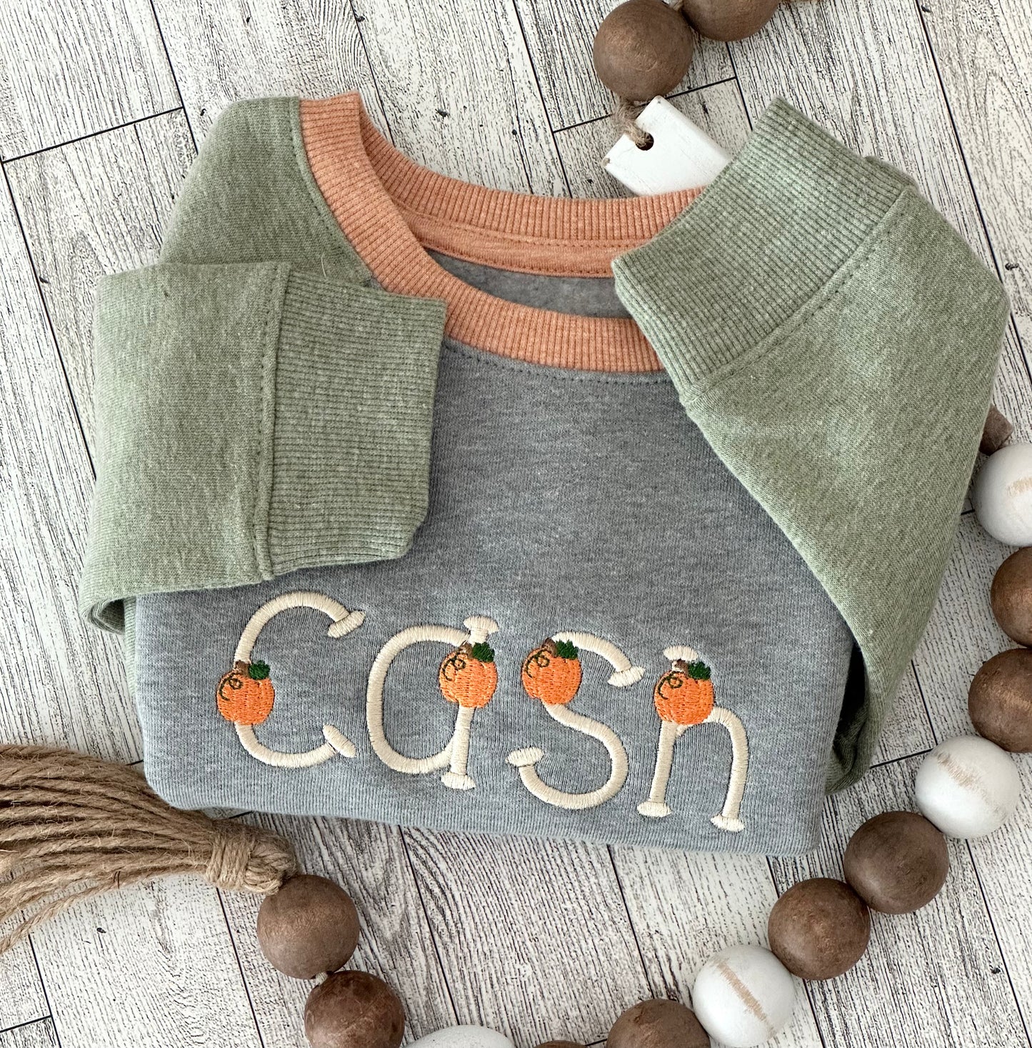 Personalized Embroidered Pumpkin Patch Toddler Crewneck
