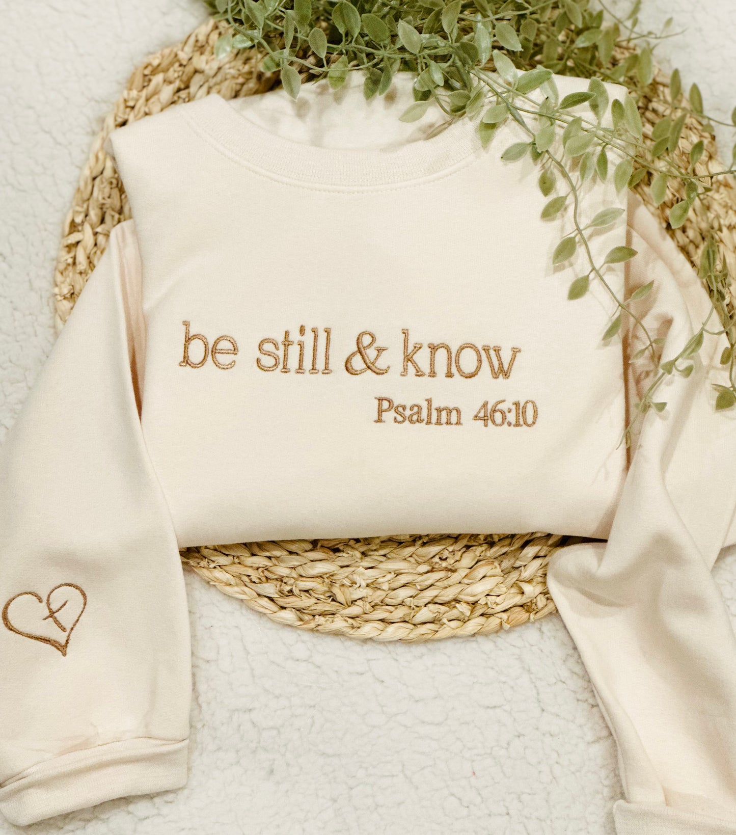 Be Still & Know Embroidered Sweatshirt
