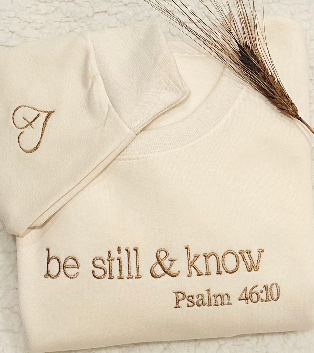 Be Still & Know Embroidered Sweatshirt