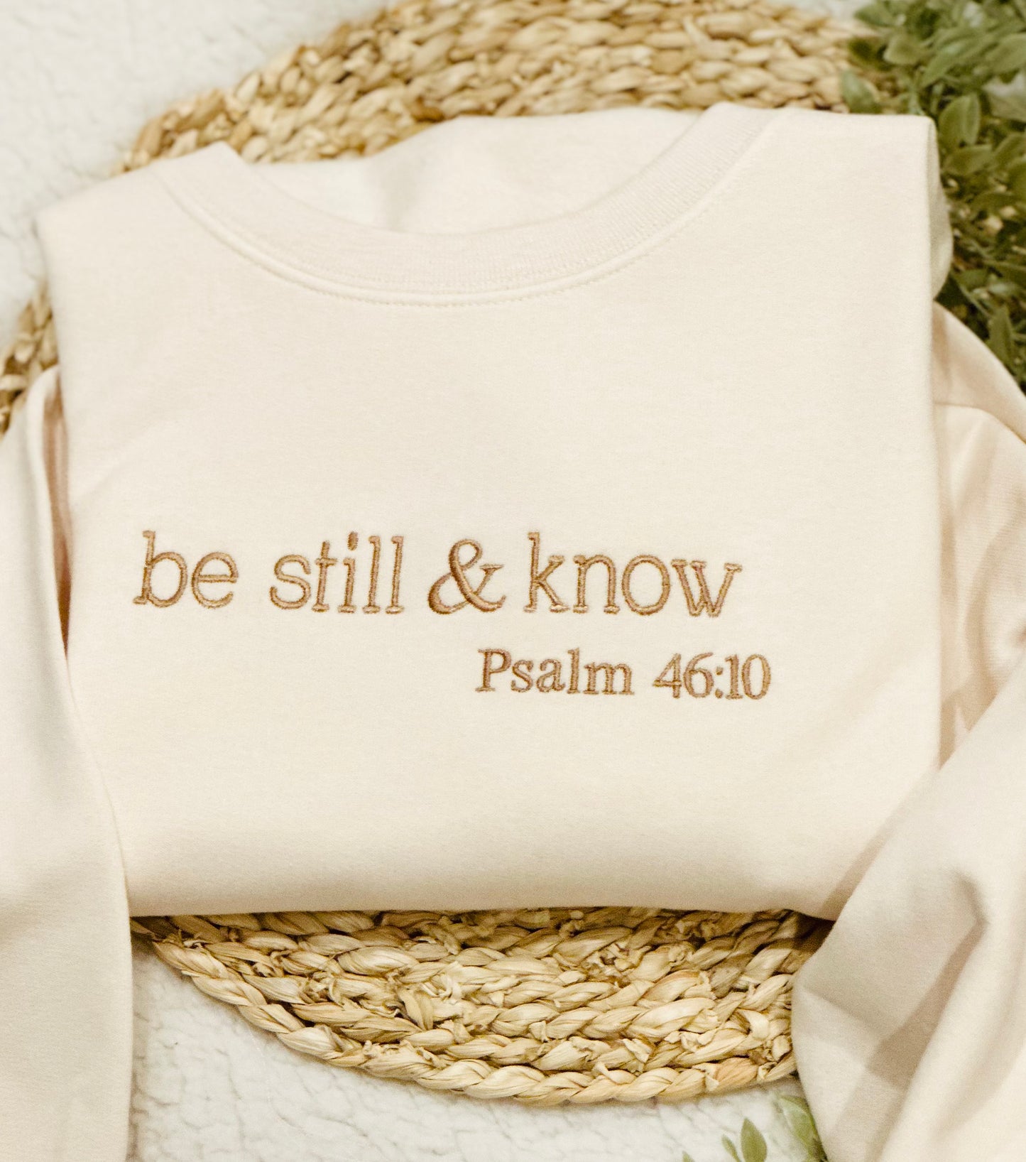 Be Still & Know Embroidered Sweatshirt
