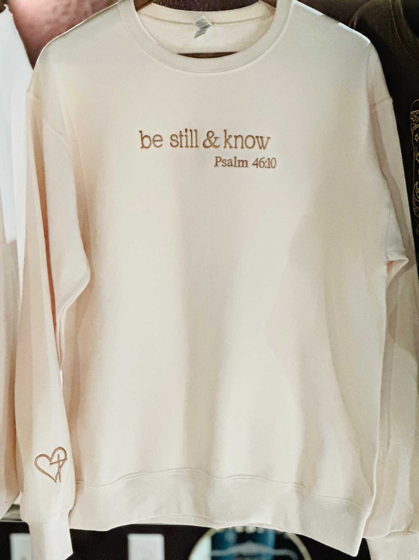 Be Still & Know Embroidered Sweatshirt