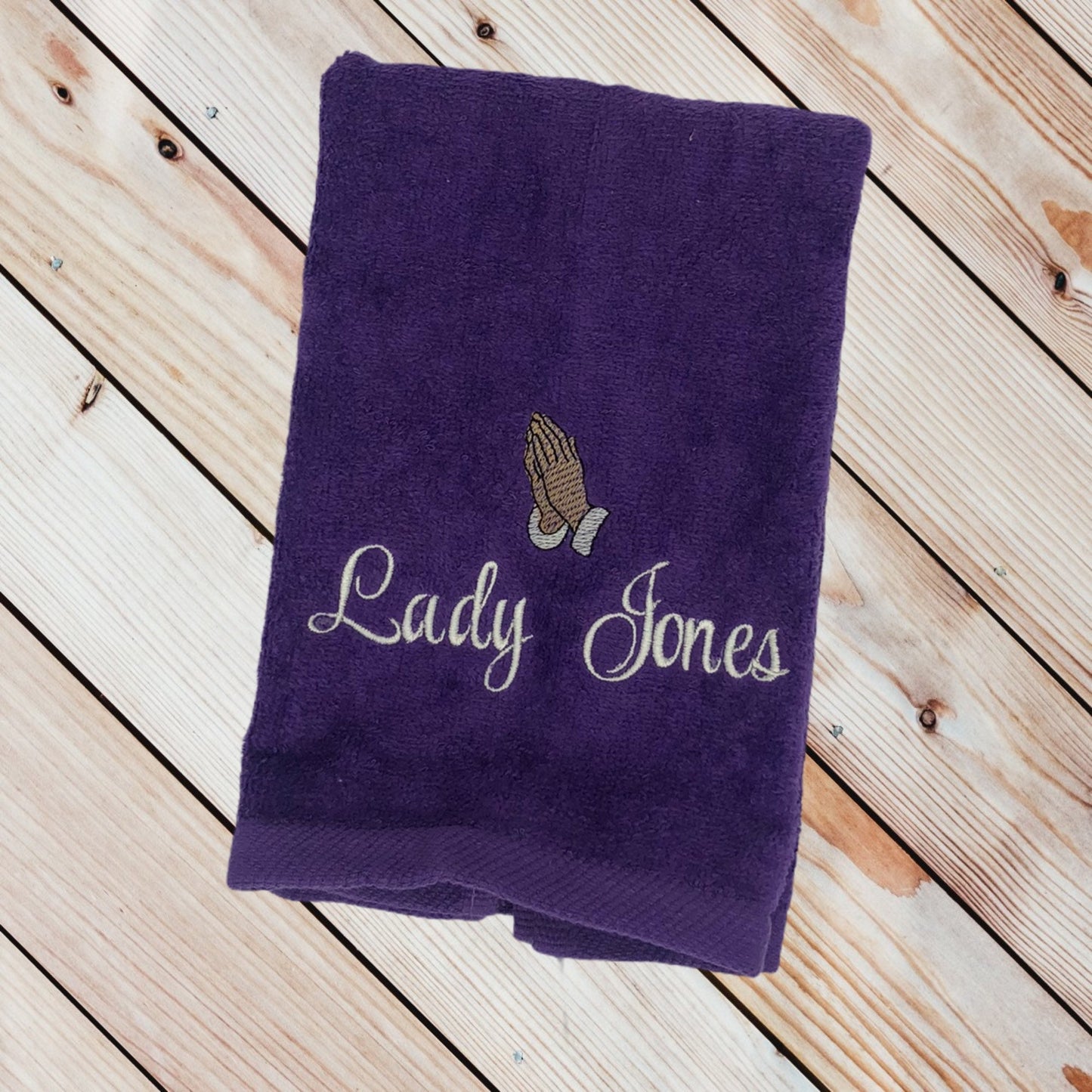 Personalized Embroidered Pastors Towels with Praying Hands, Clergy towels, Church towels, Deacon Towels, embroidered hand towels