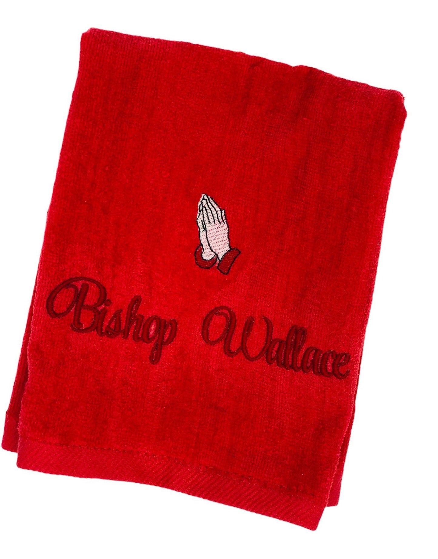Personalized Embroidered Pastors Towels with Praying Hands, Clergy towels, Church towels, Deacon Towels, embroidered hand towels