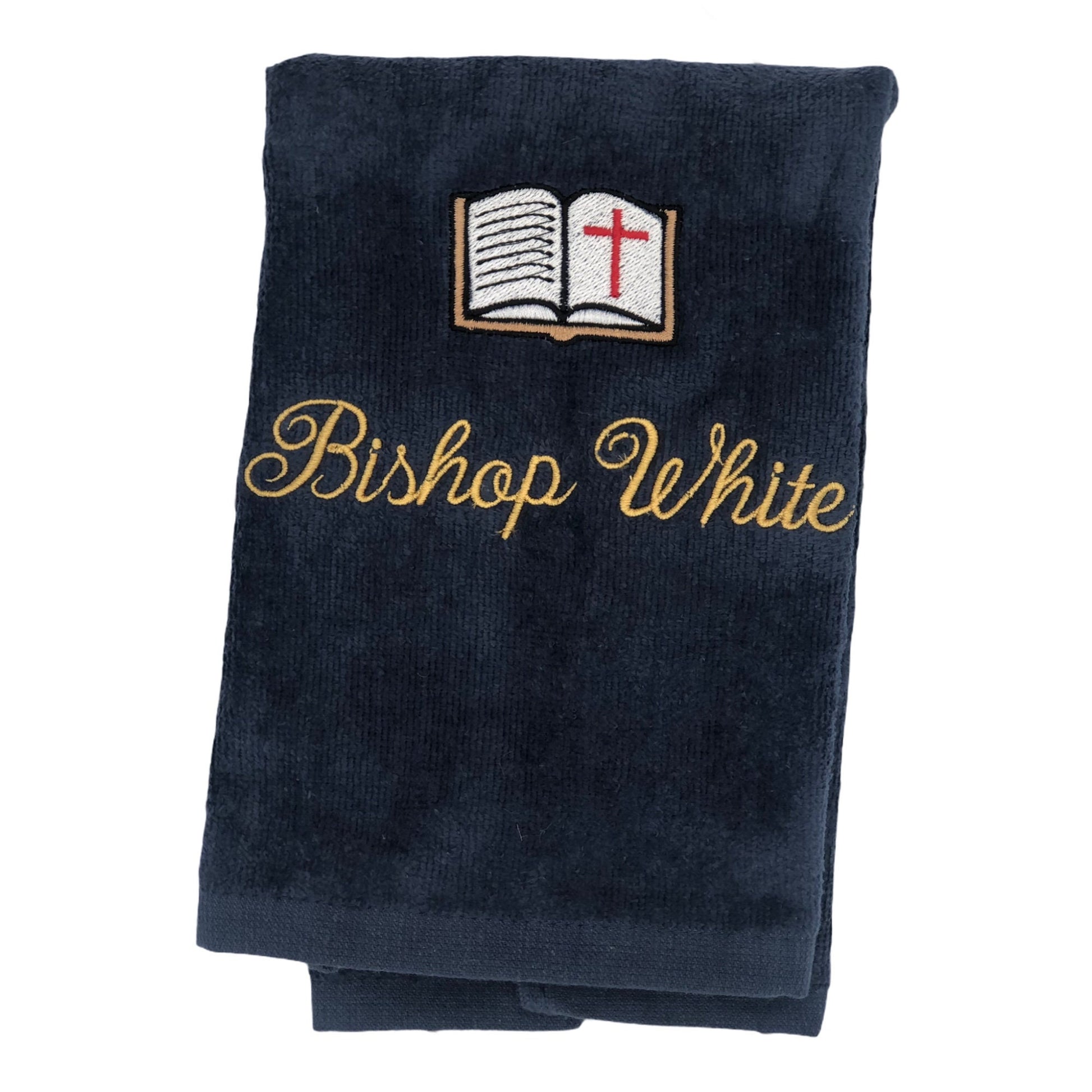 Personalized Embroidered Pastors Fingertip Towels with Bible make an excellent gift for Pastors Appreciation Month in October
