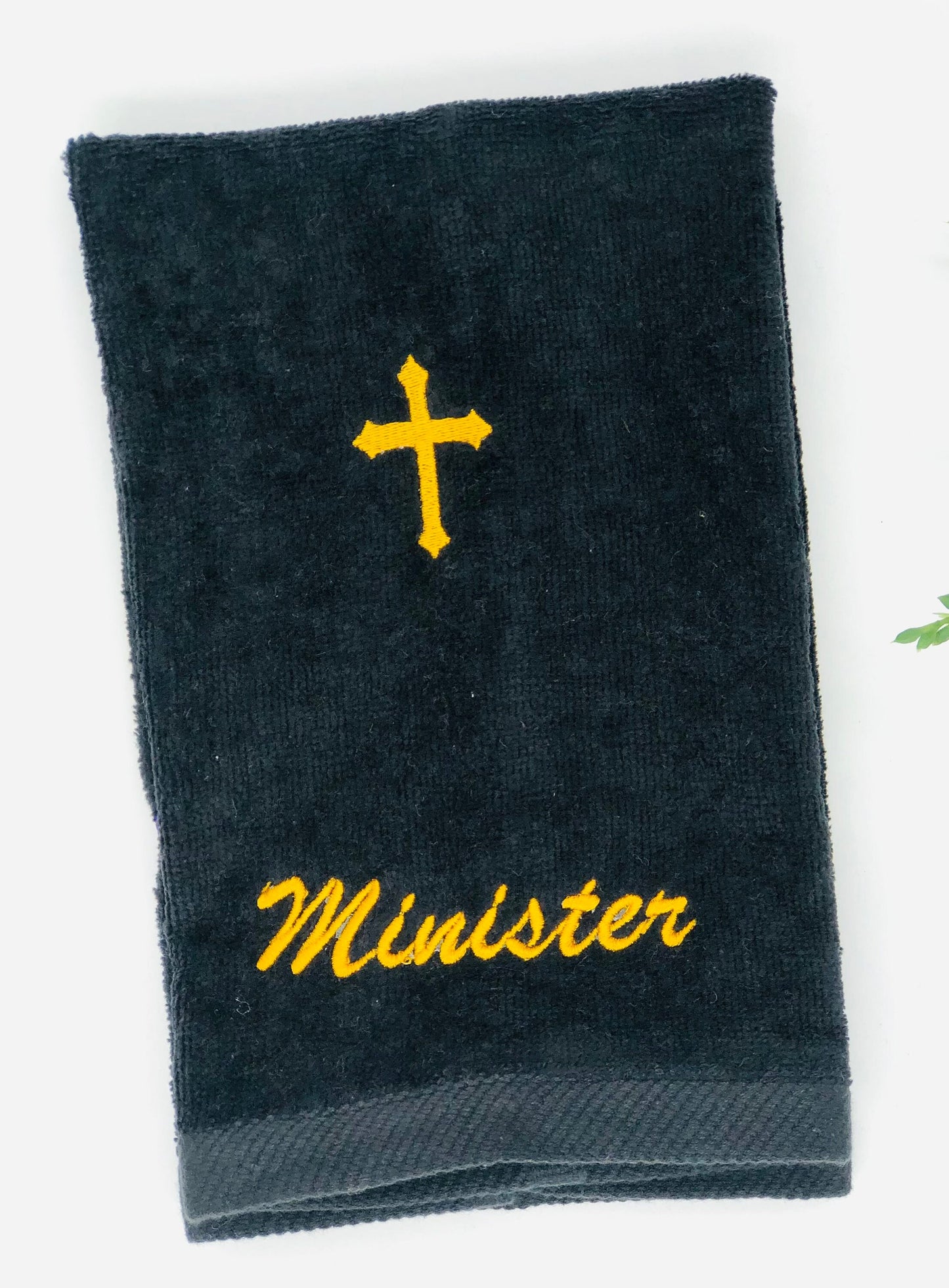 Embroidered Minister Fingertip Towels with Holy Cross make an excellent gift for your Ministry, 11 x 18