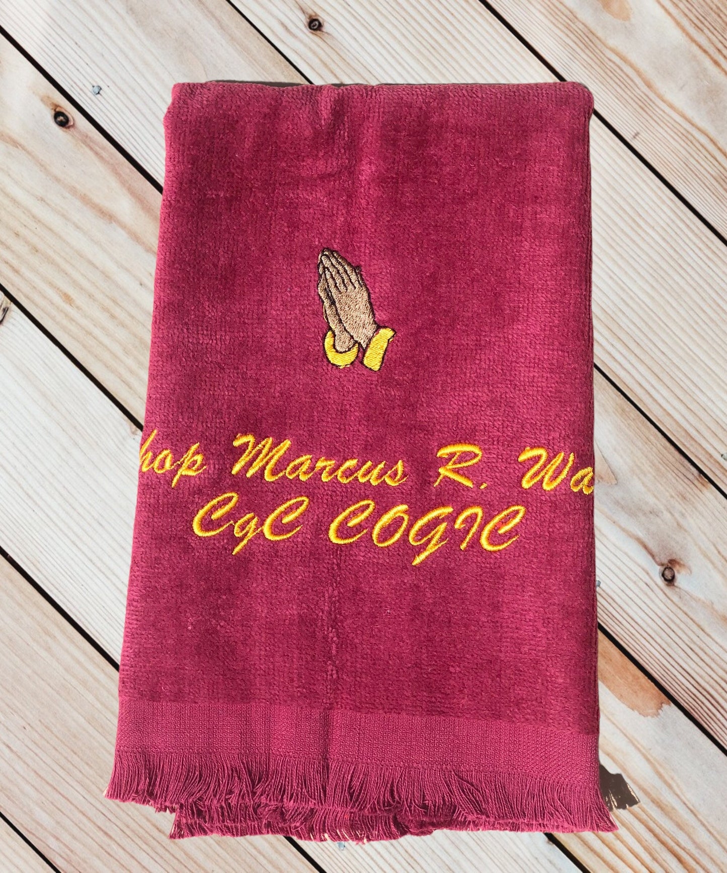 Embroidered Towels, Pulpit Towels, Personalized Preaching Towels, Rally Towels, Clergy Towel, Praying Towel, Assorted Colors
