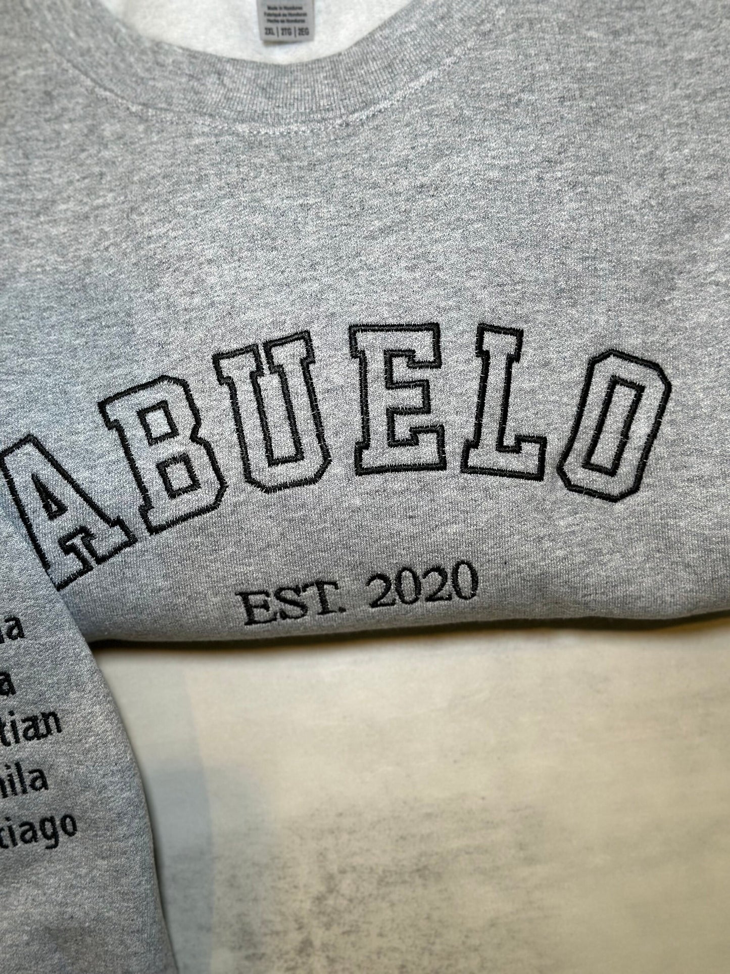 Abuela Embroidered Personalized with Child's Name