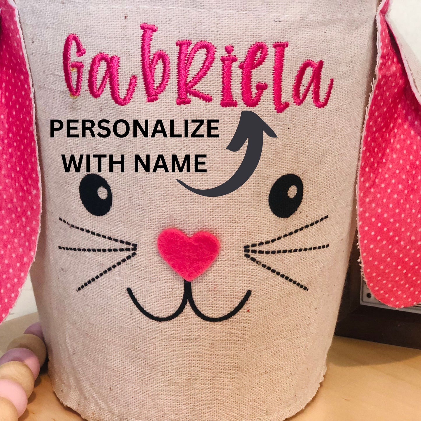 Personalized Embroidered Easter Basket