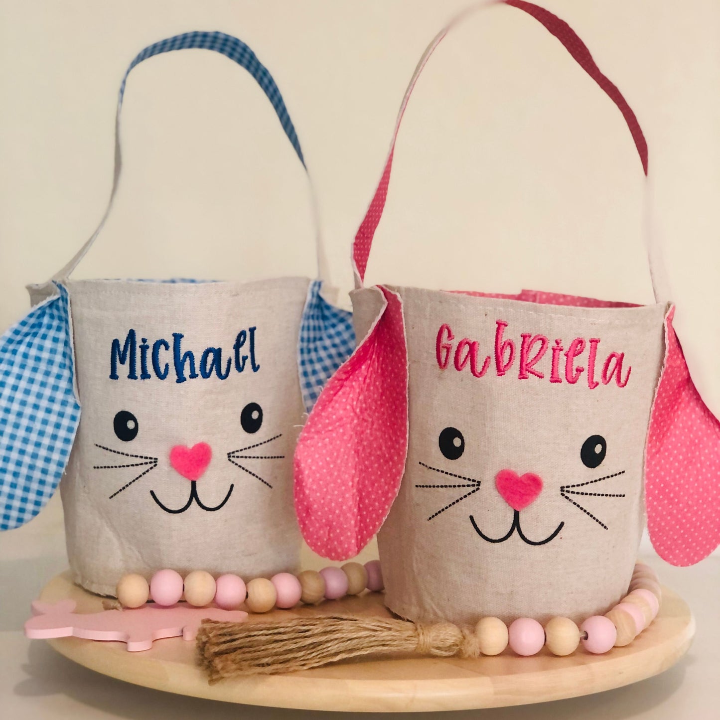 Personalized Embroidered Easter Basket
