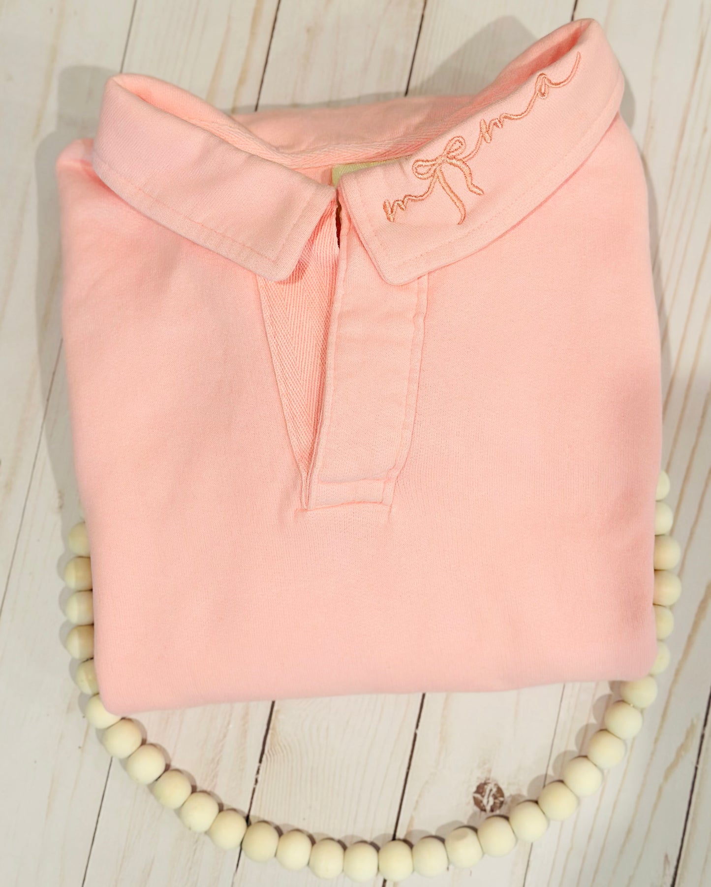 Mama Bow Collar Sweatshirt