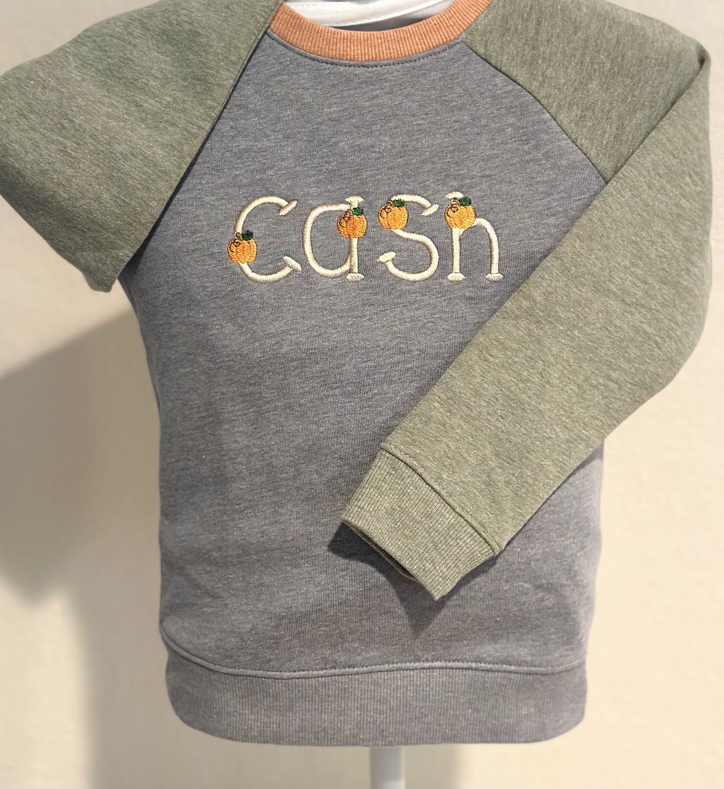 Personalized Embroidered Pumpkin Patch Toddler Crewneck