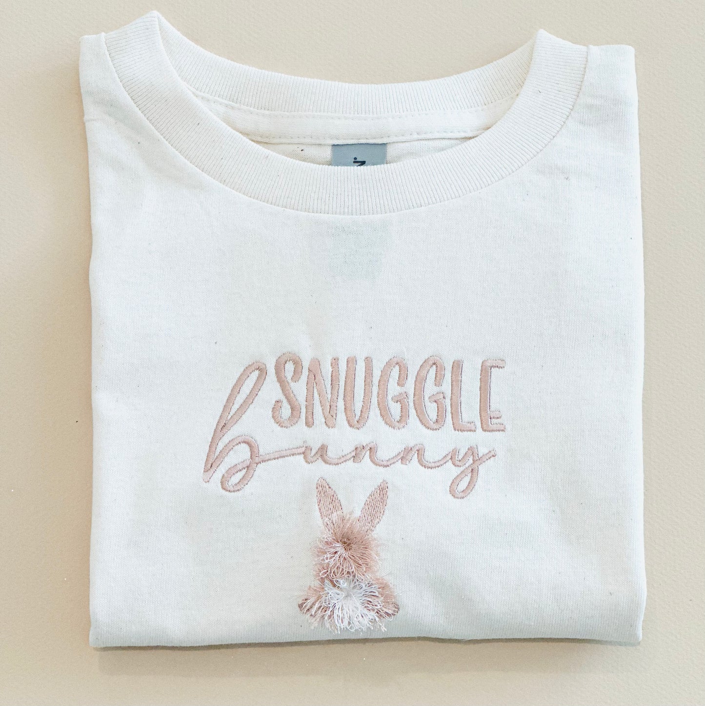 Snuggle Bunny Embroidered Kids T Shirt