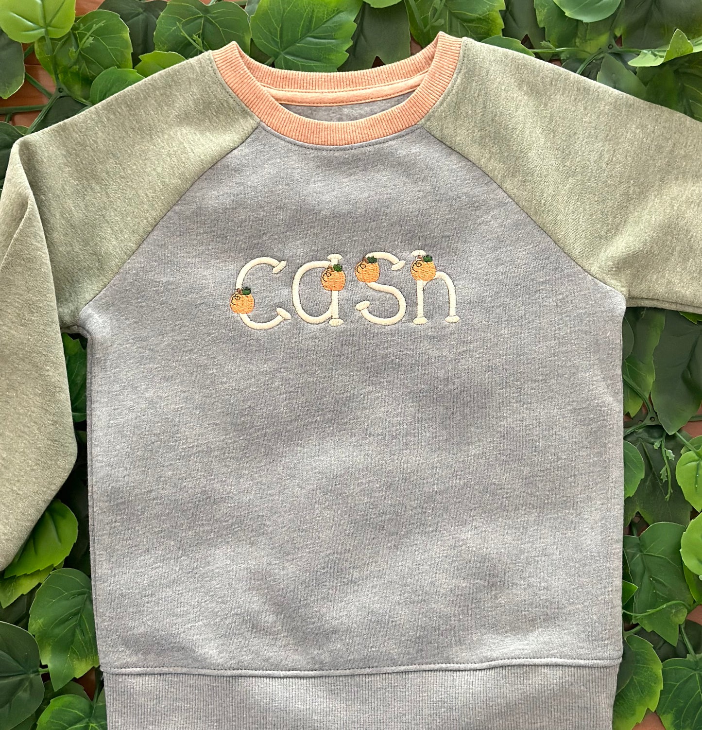 Personalized Embroidered Pumpkin Patch Toddler Crewneck