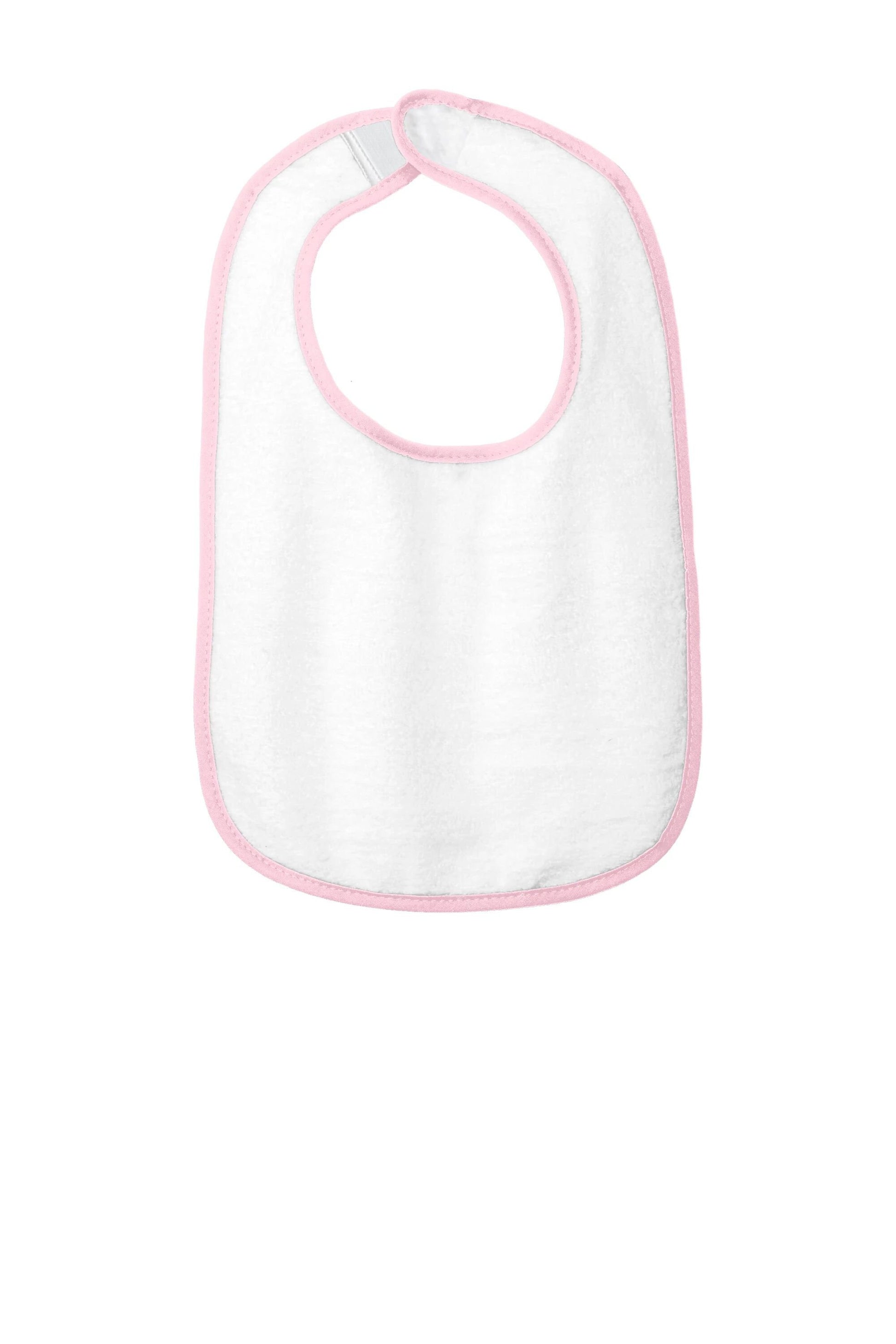 Baptism bib embroidered and personalized with baby’s name makes an excellent gift for a new baby