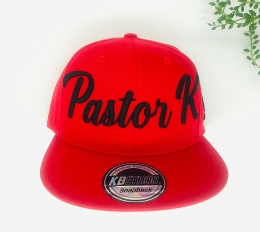 Pastor 3D Puff Embroidered Flat brim Hat, Personalized Embroidered 3D hat makes an excellent gift for your Pastor