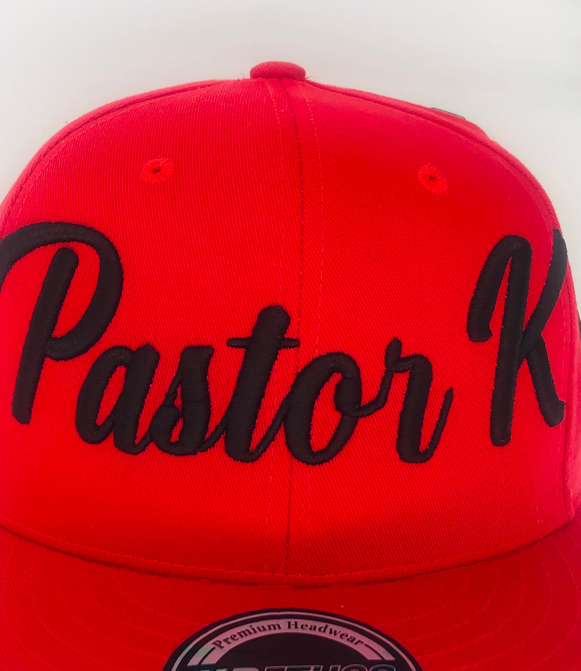 Pastor 3D Puff Embroidered Flat brim Hat, Personalized Embroidered 3D hat makes an excellent gift for your Pastor