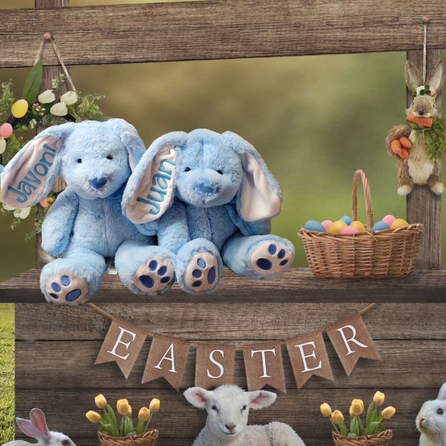 Personalized Plush Easter Bunny