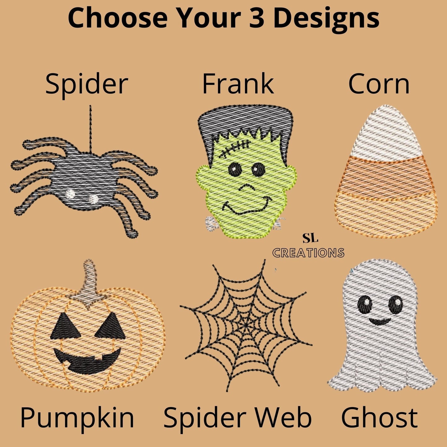 Personalized Halloween Embroidered Bucket Tote