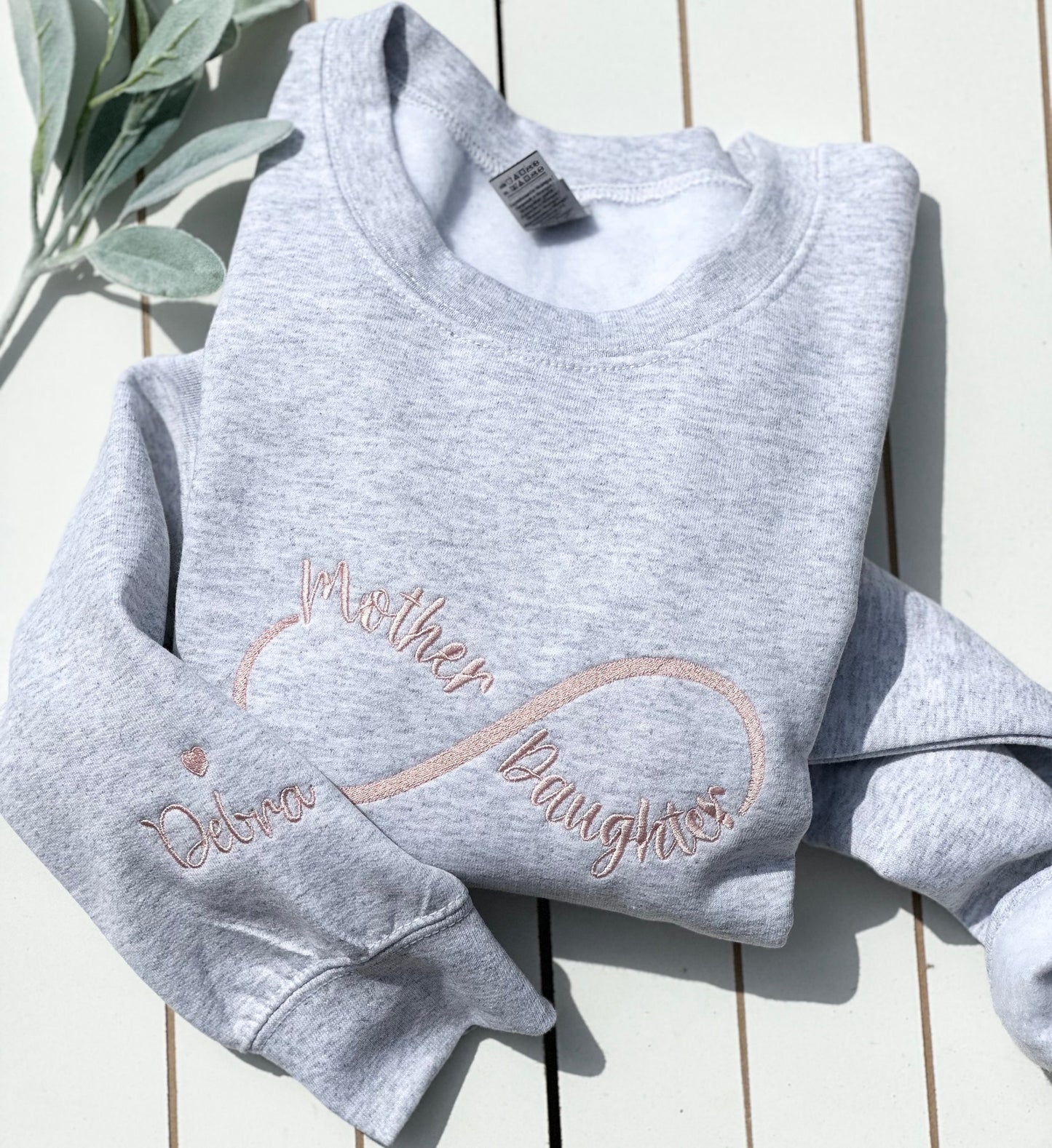 Mother Daughter Sweatshirt With Kids on Sleeve