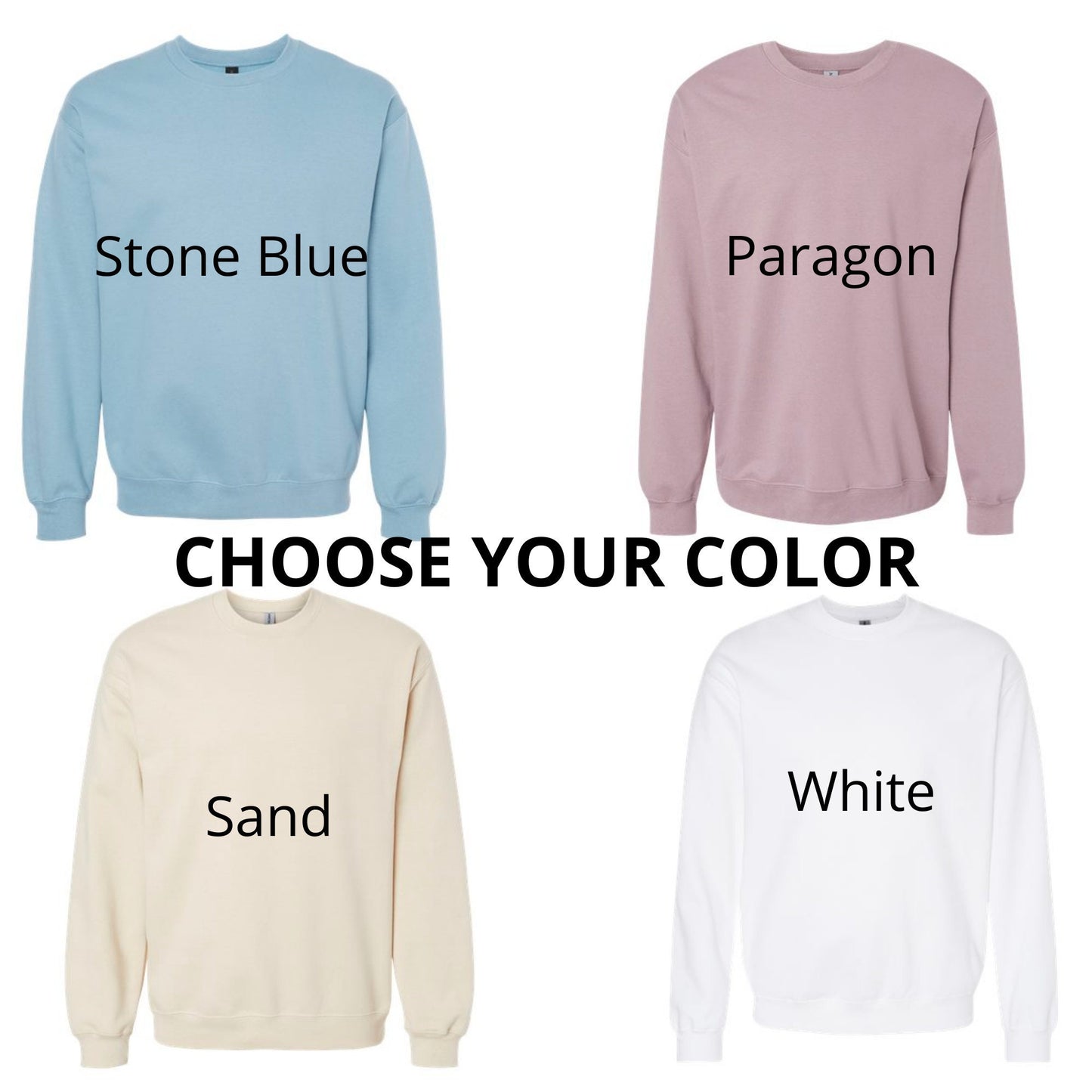 Blessed Mom Embroidered Sweatshirt with Initial on Sleeve