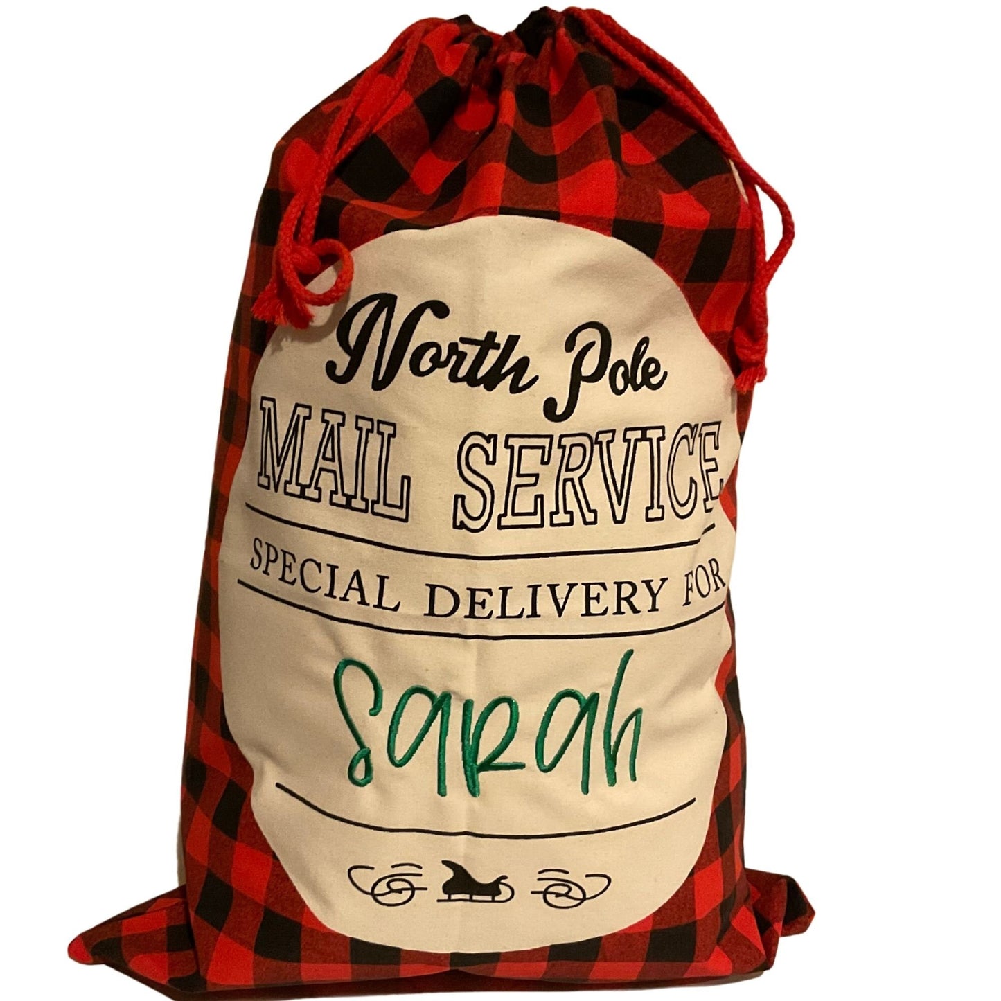 Santa Sack Embroidered Personalized with Name
