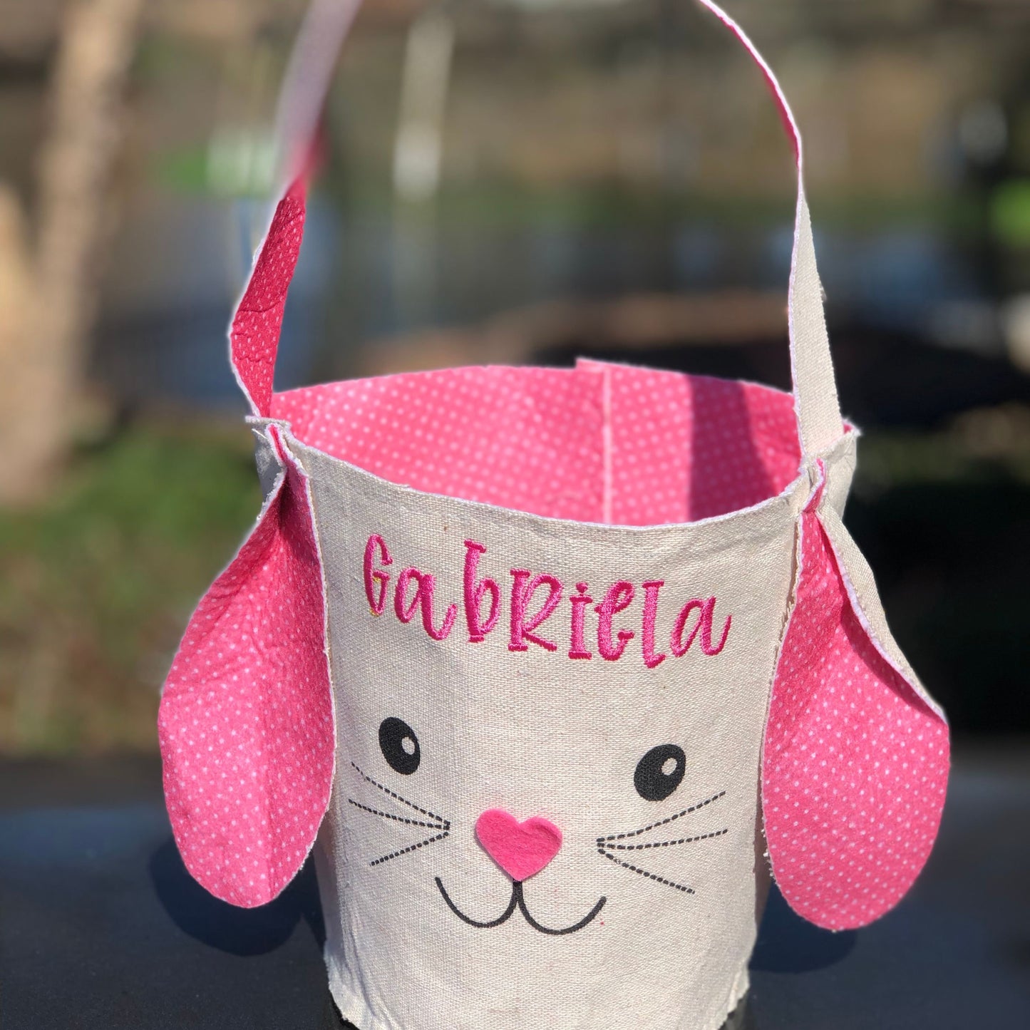 Personalized Embroidered Easter Basket