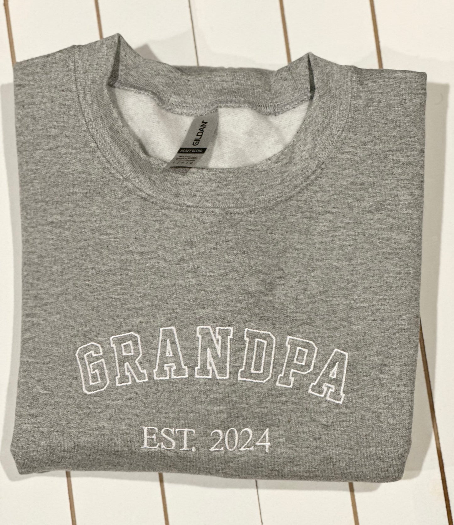 Grandpa Crewneck with Kids names on Sleeve